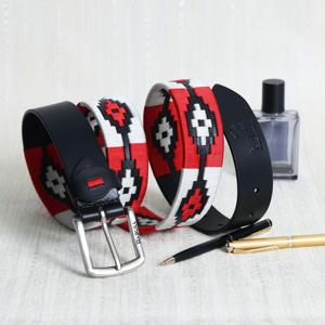 Cinturones Deportivos Personalizados de Cuero Genuino para Niños, Cinturones de Equitación con Grabado, Cinturones de Polo Bordados en Cuero para Hombre, Venta al Por Mayor - Product Image 6