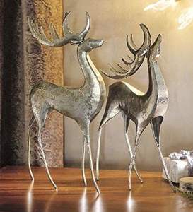 Modelo de Reno de aluminio con acabado de plata superventas, escultura de Animal con acabado de plata alta, decoración navideña, artesanía superior - Product Image 3