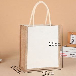 High Quality <b>Printed</b> Geometric Pattern Jute Tote Bag Eco Friendly Carry Bag for Retail Packaging Use Available at Export Price - Product Image 4