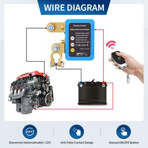 12V 24V 240A Automatic Battery Disconnect <b>Switch</b> With <b>Remote</b> Control For Car Truck Boat - Product Image 2