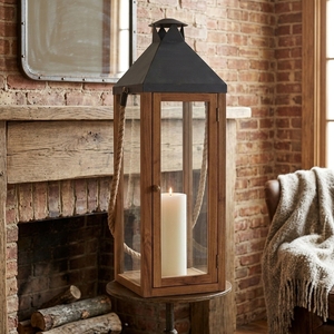 Lanterne porte-bougie artisanale en bois brun, écologique, aromathérapie bio, éclairage décoratif moderne haut de gamme pour centre de table - Product Image 3