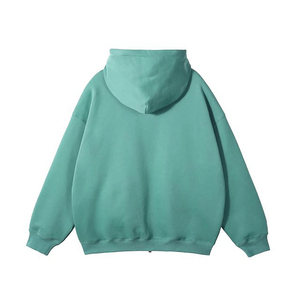 Sweat-shirt à capuche unisexe surdimensionné en molleton uni 100% coton, vêtement décontracté pour l'hiver - Product Image 4