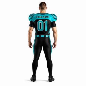 ชุดยูนิฟอร์มอเมริกันฟุตบอลสำหรับผู้ชาย NEXTEX เสื้อเจอร์ซีย์แบบซับลิเมชั่น กางเกงบุฟองน้ำ ระบายอากาศได้ดี ชุดกีฬาสำหรับทีม ชุดแข่งขัน OEM - Product Image 4
