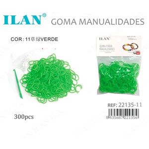 Ilan Goma Manualidades Verde 300 Pezzi per Artigianato - Product Image 3