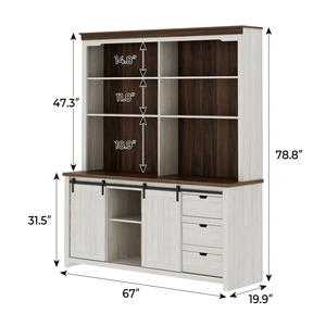 Muebles de Madera Fabricados para el Hogar, Muebles de Comedor, Gabinete Contemporáneo de Madera Fabricada MD08, Gabinete para Comedor - Product Image 4