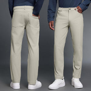 Pantalones de Golf para Hombre al por Mayor, Estilo Urbano, Color Caqui, de Algodón y Spandex, Casuales, para Oficina, Negocios, Marca OEM - Product Image 2