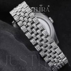 High Quality End Custom Moissanite Diamond Watch for Men Hip Hop Luxury <b>Wristwatch</b> with Shine Available At Competitive Price - Product Image 2
