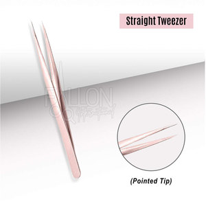 Pince à cils professionnelle courbée pour techniques de volume, pince à cils experte pour isolation précise des cils - Product Image 3