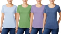 T-shirt Classique Multicolore Formel Écologique pour Femme, Respirant, Col Rond, Manches Courtes, avec Appliques à Carreaux, Vêtements pour Adultes et Filles