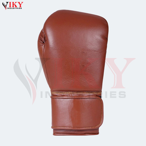 Guantes de Boxeo de Cuero Genuino Marrón Clásico, con Etiqueta Privada, Multicapa, Precio al por Mayor, Buen Proveedor, Marca Personalizada - Product Image 4