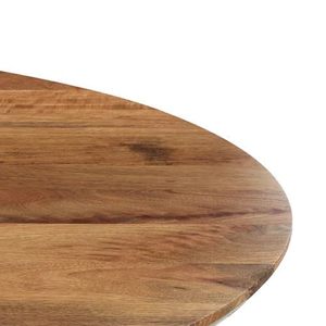 <b>Round</b> <b>Solid</b> <b>Wood</b> <b>Dining</b> <b>Table</b> Black Circular Tabletop <b>Dining</b> <b>Table</b> for Kitchen <b>Dining</b> Room Coffee Leisure Use - Product Image 6