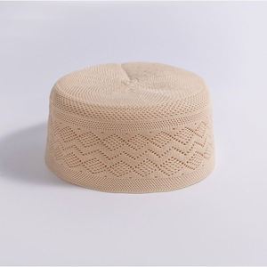 Men's Religious <b>Flat</b> Top <b>Hat</b> Muslim Ethnic Hui <b>Hat</b> for Worship Breathable White Black Pure Color Custom Ethnic <b>Hats</b> Caps - Product Image 3