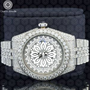 Montre de luxe pour femme Charm_Jewells en acier inoxydable, boîtier rond 30 mm, quartz analogique, bracelet en cristal de saphir et diamants, tendance - Product Image 5
