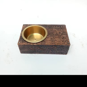 Quemador de incienso Bakhoor de diseño recién elaborado con revestimiento metálico, quemador de incienso Mubkhar de MDF con revestimiento metálico, Mubkhar metálico a un precio razonable. - Product Image 1