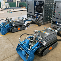 Robot de dragage sous-marin compact de petite taille, robot chenillé pour le nettoyage des boues, destiné à l'entretien des caniveaux étroits et des ruisseaux urbains
