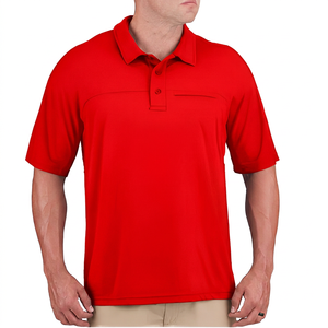 Chemise noire unie à manches courtes pour homme avec poche poitrine, en tissu tricoté anti-plis à séchage rapide, style décontracté - Product Image 4