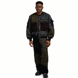 Latest Design Men's Flight Bomber <b>Jacket</b> with Stand Collar <b>Denim</b> Quick Dry & Breathable Winter Fashionable Clothes - Product Image 1
