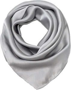 New Best Price Custom Logo Printed 100% <b>Silk</b> Satin High Quality Women Casual <b>Scarf</b> Solid Plaid Breathable Outdoor All Seasons - Product Image 4