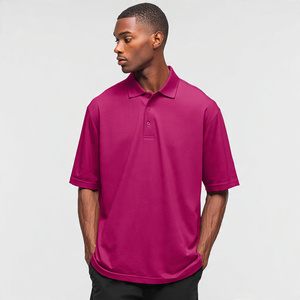 Polo 100% Coton Coupe Ample et Oversize Homme Été – Polo Décontracté Homme à Épaules Tombantes Mi-Lourd - Product Image 6