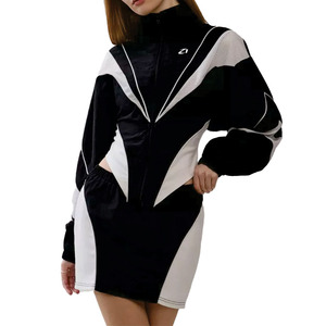 Women's Cropped Sports Windbreaker Jacket and <b>Skirt</b> Custom Activewear Training Outfit Breathable Performance Wear OEM Wholesale - Product Image 1
