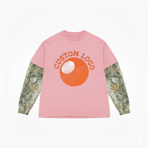 Custom <b>Logo</b> Heavyweight Graphic Oversized Boxy Acid Wash Double Layer Waffle Sleeve shirt Double Layer Long Sleeve shirt - Product Image 3