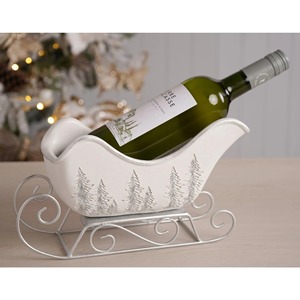 Porte-vin en métal contemporain, courbe fluide, support pour une seule bouteille - Product Image 5