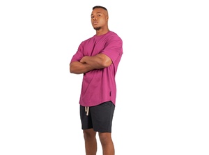 เสื้อยืดโอเวอร์ไซส์สไตล์สตรีทสั่งทำขายส่งสำหรับผู้ชาย ไซส์พลัส แขนสั้น สกรีนโลโก้ ไหล่ตก ผ้าฝ้ายถัก 100% - Product Image 2