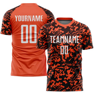 Custom <b>Camouflage</b> Soccer Jersey Short Sleeve Crew Neck Sublimation Print Unisex Adult Quick Dry Polyester Sport Shirt - Product Image 1