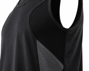 Premium Quality Men's <b>Black</b> O-Neck Sleeveless <b>Tank</b> <b>Top</b> Eco-Friendly Breathable Quick Dry Polyester Sporty Fit Solid Color - Product Image 4
