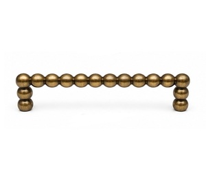 Modern Beaded <b>Cabinet</b> Handle Brushed Brass Drawer Pull for Kitchen & Furniture - Product Image 1
