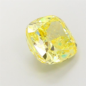 Diamant de laboratoire certifié CVD, jaune vif élégant, taille coussin, pierre précieuse brute, choix brillant pour la joaillerie fine de luxe. - Product Image 4