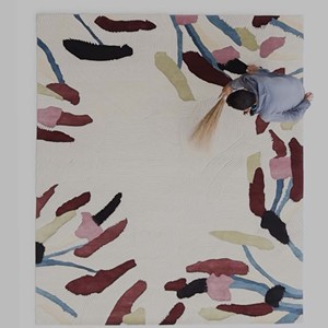 Tapis moderne abstrait tufté à la main, motif artistique, tapis de luxe, décoration contemporaine pour salon et chambre, tapis de sol design sur mesure - Product Image 3