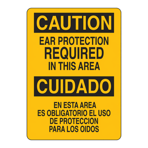 Señal Bilingüe de Protección Auditiva para Áreas con Ruido Industrial - Product Image 3