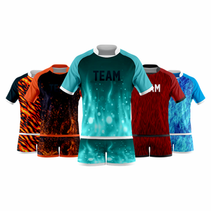 ชุดเสื้อฟุตบอลแบบซับลิเมชั่น ระบายอากาศได้ดี ซับเหงื่อ ไซส์พลัส แบบสั่งทำได้ สำหรับทุกเพศ แขนสั้น พิมพ์ลายแบบซับลิเมชั่น สำหรับฝึกซ้อมทีม - Product Image 1