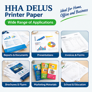กระดาษปริ้นเตอร์ HONGHA Delus A4 65 ขนาด: 210x297 มม. ความขาว: 95% 65 แกรม x 5 รีม 500 แผ่น/รีม, 5 รีม/กล่อง - Product Image 5