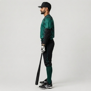 Uniforme de baseball avec tissu en polyester respirant, technologie d'évacuation de l'humidité, uniforme de baseball personnalisé de qualité supérieure, vêtements d'équipe - Product Image 4