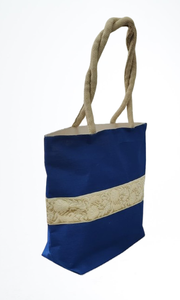 Sac fourre-tout en toile écologique de couleur unie avec panneau brodé et fermeture éclair, sac de courses réutilisable pour toutes les saisons, voyages et usage quotidien - Product Image 2