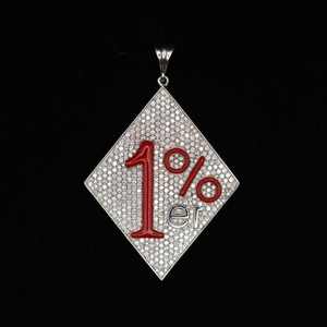 Collar de Hombre con Colgante Personalizado Estilo Hip Hop, Logotipo con Incrustaciones de Moissanita, Plata de Ley 925, Diseño Moderno - Product Image 3