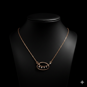 Collar con Colgante de Diamante Real en Oro Rosa de 18K - Collar con Diamante Natural Certificado por IGI para Mujer - Product Image 3