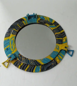 Espejo de Pared Decorativo Redondo Estilo Ojo de Buey, Diseño de Ventana de Barco Náutico, Espejo de Pared de Metal Hecho a Mano para Baño - Product Image 6