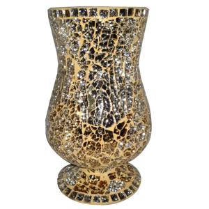 Artisanat indien Article Fleur Mosaïque Vases En Verre Sac À Main Vase Pot De Fleur Couleur Bronze Pour Vivre Et Décoration De Table Top Vente - Product Image 4