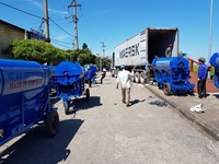 Vevor protège-riz à moteur DIESEL, expédition depuis le VIETNAM, MACHINE broyeur de riz avec tracteur modèle AT2000