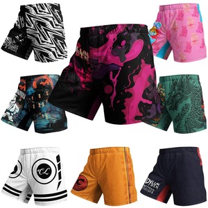 Pantalones cortos MMA para hombre, con estampado, cintura elástica, para entrenamiento en gimnasio, kickboxing, ligeros, de secado rápido, coloridos, para artes marciales mixtas. - Product Image 2