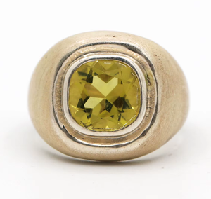 Unisex Bezel-<b>Set</b> Natural Lemon Quartz Handmade IGI Certified Classic 925 Solid Sterling <b>Silver</b> Gemstone <b>Ring</b> Precious Jewelry - Product Image 6