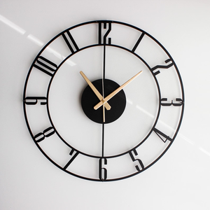 Modern Metal Wall <b>Clock</b>: Oversized Silent <b>Clock</b> with Numbers - Product Image 5