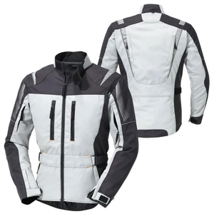 Men's Windproof <b>Motorcycle</b> <b>Jacket</b> Full Sleeve Color Blocked Grey Black All Seasons Riding Wear - Product Image 4