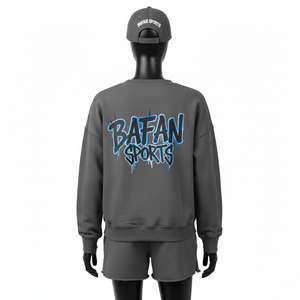 Ensemble court en molleton 100 % coton premium pour femme, tissu brossé doux, impression graphique, logo personnalisé, ensembles pour femme - Product Image 2