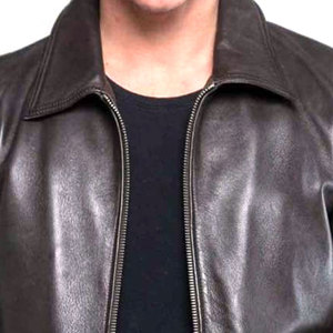 Chaqueta de Moto para Hombre, de Cuero PU, Impermeable y Resistente al Viento, con Cuello Camisero, Cierre de Cremallera, Color Sólido, Corte Regular, Invierno 2027 - Product Image 1