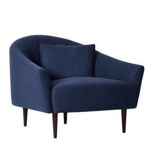 Hot-selling single <b>sofa</b> made of high-quality materials, featuring a simple, modern design; customizable size; blue color. - Product Image 1