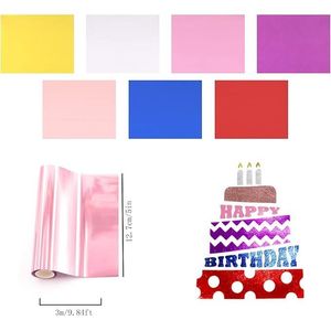 Rouleaux de film de transfert réactif pour plastifieuse, 7 couleurs assorties, 5 po x 9,84 pi, compatibles avec les stylos à encre toner pour machine Minc - Product Image 2